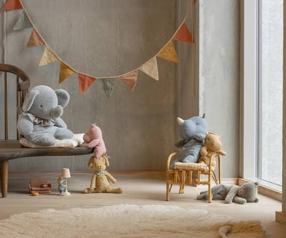 Maileg Elephant Plush Big Blue/Grey