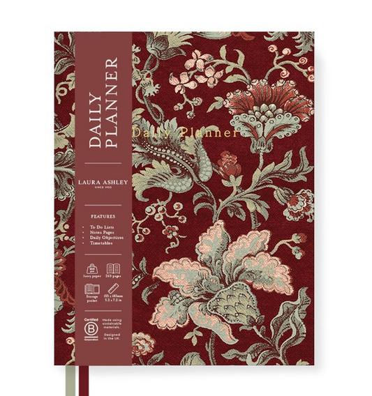 Laura Ashley B6 Fabric Daily Planner-Paisley Archive