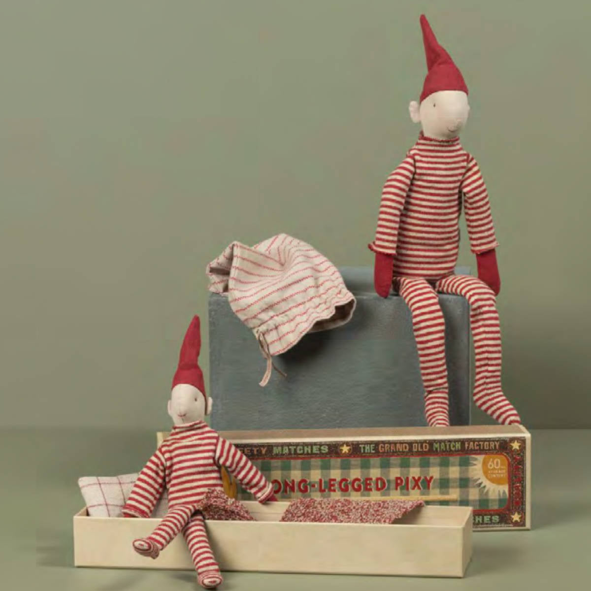 Maileg Pixy in Matchbox Small - size comparison - Christmas gift boxed in matchbox - Petit Matisse Melbourne