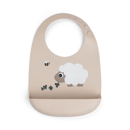Silicone Bib Sheepy Sand