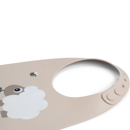 Silicone Bib Sheepy Sand