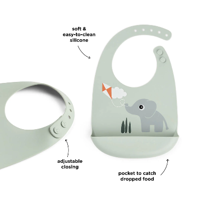 Silicone Bib Playground Green