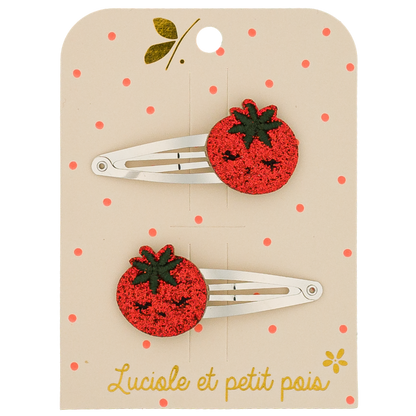 Tomi the Tomato Hair Clips (pair)