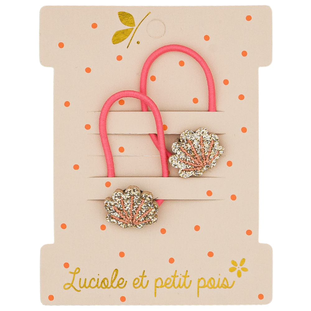 Mini elastic bands - Seashells (pair)