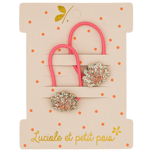 Mini elastic bands - Seashells (pair)